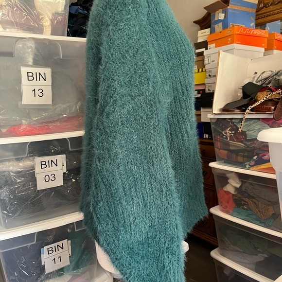 Women's Teal Sweater - Picture 3 of 8